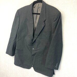 Vintage Yves Saint Laurent Wool Blazer Jacket‎ Size 44 YSL Designer Suit Gray